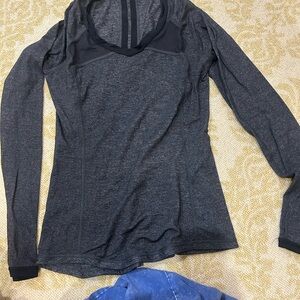 lululemon athletica Charcoal Long Sleeve Top